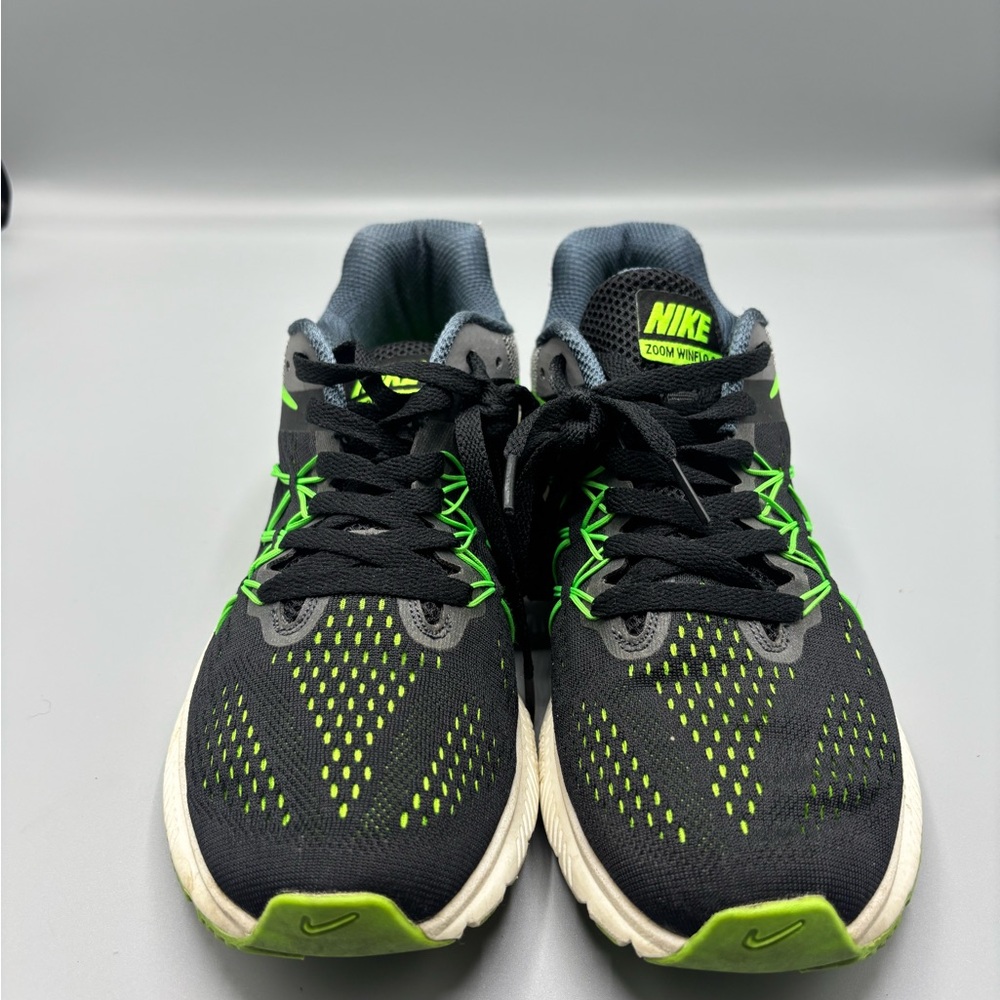 Nike Zoom Winflo 3 Back and Green Running Shoe - 831561-004 - Picture 1 of 8
